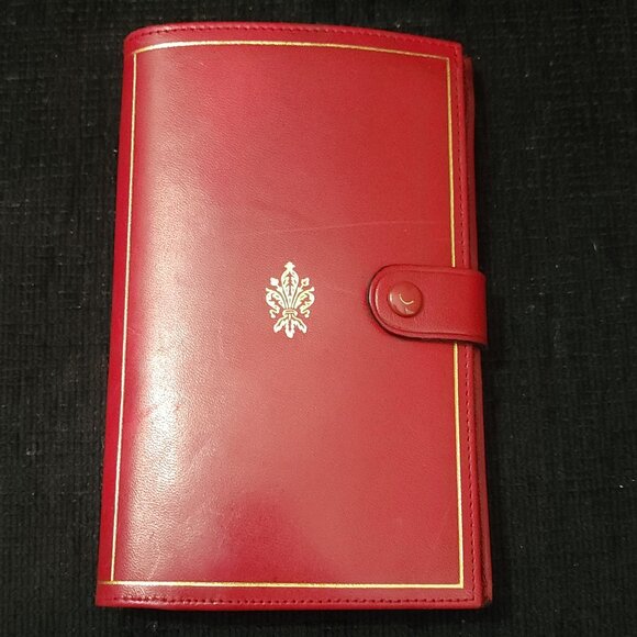 Vintage Michelangelo Florence Italy Red Leather Wallet - Picture 1 of 7